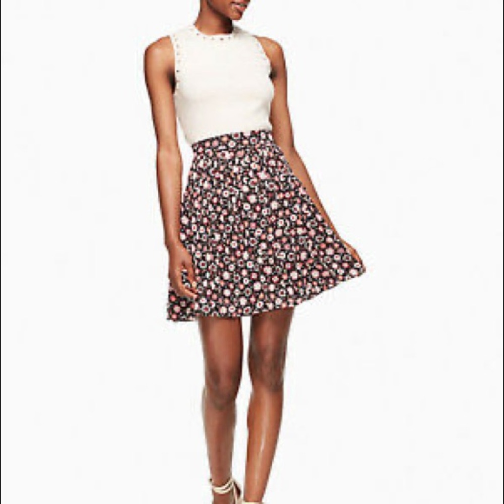 Kate Spade Pleated Floral Skirt